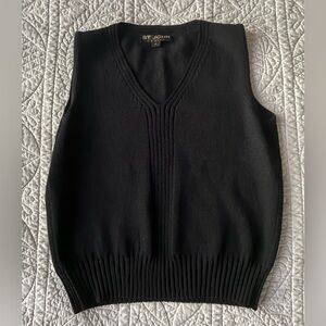 St. John Black V-Neck Black Sweater